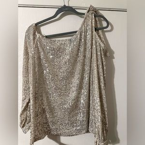 Cece Sequin Bow Blouse